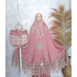 Mukena marissa A Salmon dewasa jumbo mahar kado pengantin seserahan  hantaran mewah