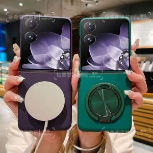 Ultra-Thin Foldable Screen Phone Case with 360 Rotating Stand Matte Finish for Xiaomi Mix Flip Protective Cover Simple Design