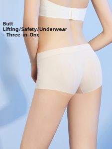 MiiOW | Womens Safety Pants Ice Silk Seamless Underwear Flat Angle Shorts Thin Summer Bottoms MiiOW Cat Person Brand 2025 New Arrival