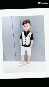 Set đồ bộ quần áo bé trai giả gile hàng thiết kế may bao đẹp từ 8-32kg - H64