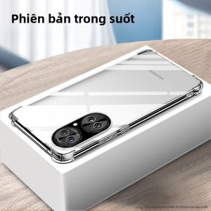 HENYOU | Ốp lưng silicon dày bảo vệ toàn diện cho Huawei Enjoy 50 Pro Plus Ốp lưng điện thoại di động chống rơi bốn góc trong suốt