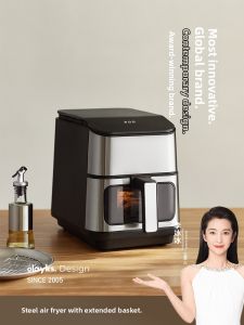 [China Plug Adapter Needed] Multifunction No-flip Visible Air Fryer 5L