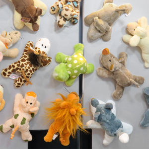 แม่เหล็กติดหน้าตู้เย็นสัตว์น่ารักสุดน่ารัก พลาสติกขนแกะ หมอนอิงตกแต่งบ้าน สไตล์การ์ตูน แม่เหล็กติดตู้เย็นสัตว์น่ารัก