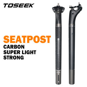 TOSEEK | TOSEEK Seat Post Carbon 3K Weave Matt Offset 20mm 27.2/30.8/31.6mm Length 350/400mm Bicycle SeatPost Parts MTB Carbon Canoe