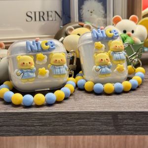 Adorable Butter Bear Cartoon Protective Case for Huawei Freebuds SE 2 pro 3 6i/5i Bluetooth Earphone Soft Shell Cute Design