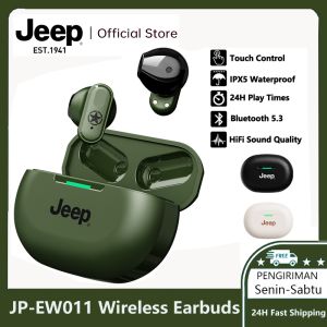 Jeep EW011 TWS Headphone Nirkabel Bluetooth Earphone HiFi Sound HD Calls Bullt-In Mic Waterproof Sport Headset