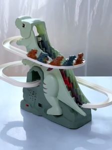 Đồ chơi khũng long leo cầu thang đồ chơi cầu trượt vịt vàng  có nhạc và đèn cho bé mẫu mới bộ quà tặng bé