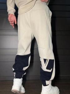 Winter Thickened Fleece Mens Casual Pants Trendy Luxury Fashionable Versatile Couple Style Cuffed Sweatpants Youth Popular Cotton Blend Fabric Anti-Wrinkle Micro Stretch Elastic Waist Long Trousers