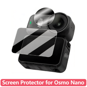 9H Tempered Glass Screen & Lens Protector for DJI Osmo Nano Action Camera HD Anti-Scratch Explosion-Proof Film Protective Kit