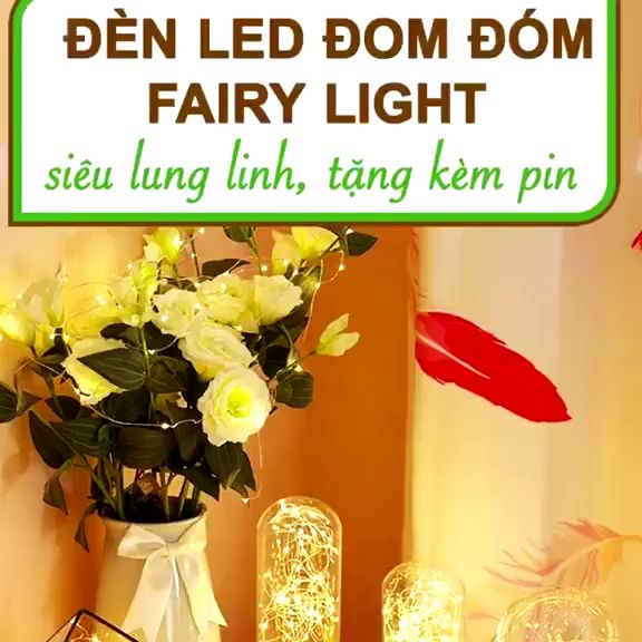 Đèn led dây, đèn nháy dom đóm Fairy light chạy bằng pin AG13 dây dẫn ...