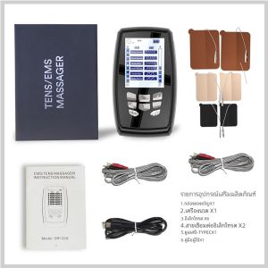 Tens Unit 12 โหมด 16 ความเข้มเครื่องนวดกระตุ้นไฟฟ้ากล้ามเนื้อ EMS Body Massager Health Care Machine