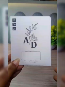 Undangan Pernikahan Lipat 3 (50 PCS) BONUS Undangan Web Free Desain Foto Denah Plastik Brief Card 210gsm & 150gsm