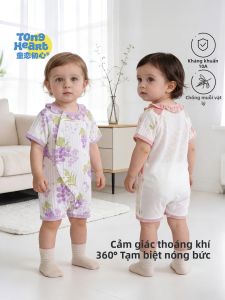 TONGLIANCHUXIN | Bodysuit Bông Thoáng Khí Dành Cho Trẻ Sơ Sinh