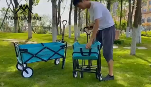 Mountainhiker รถเข็นแคมป์ปิ้ง รถเข็นพับได้ โหลดได้ถึง200KG รถเข็นของ ล้อหน้าหมุนได้ 360°
