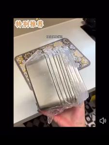 กล่องสแตนเลสมีฝาปิด แพคx3ชิ้น กล่องเก็บของสด กล่องแบ่งอาหาร กล่องเก็บผัก กล่องใส่ขนม กล่องแบ่งขนม