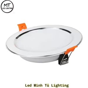 Đen led âm trần 7w viền vàng - viền bạc