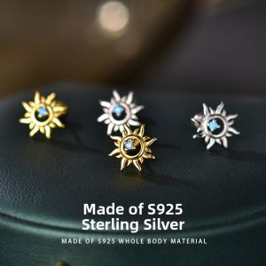 OUGUI | Forest Fresh S925 Sterling Silver Unique Design Ear Stud for Women Screw Lock Earring