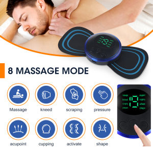 Agdoad EMS Pulse Cervical Massager 19 Levels Meridian Neck Hump Shoulder Muscle Stimulator Pain Relief With 4 Replacement Pads