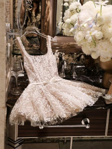 Lace Embroidered High-class Strap Dress