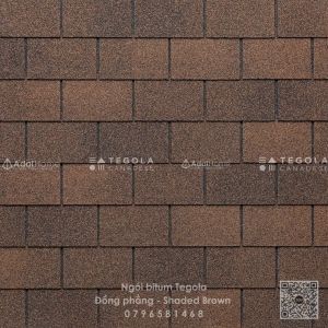 Ngói bitum Tegola đồng phẳng Shaded Red - tấm lợp nhựa đường phủ đá Italia màu đỏ chuẩn Châu Âu