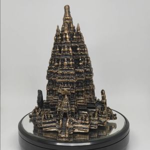 Miniatur Candi Prambanan Jumbo Fiber - Ukuran 15x15x20 Cm Oleh Oleh Khas Jogja Indonesia