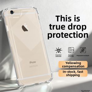 imobile | Suitable for Apple 6 mobile phone case 6S/6Plus/6SPlus new iPhone six ip transparent silicone i protective cover sp airbag anti-fall ultra-thin advanced lens all-inclusive s and s soft shell spuls