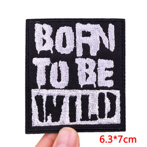 Miếng Vá Thêu Hình Đầu Lâu Phong Cách Punk Rock Nhạc Tình Yêu Hòa Bình Tự Làm Dán Ủi Lên Quần Áo Chất Liệu Polyester 3D Thủ Công Thân Thiện Với Môi Trường May Đính.
