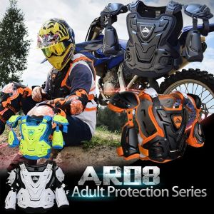 วิบากเกราะเสื้อแจ็คเก็ตรถจักรยานยนต์วิบากMotoเสื้อกั๊กกลับป้องกันหน้าอกปิดถนนจักรยานสกปรกอุปกรณ์ป้องกันอุปกรณ์สกี