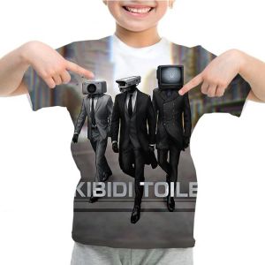 New Skibidi Toilet T-shirt Boy Girl Kids Tops Short Sleeve Baby Boys Tshirts Speakerman Print Child Tee Summer T-Shirt Teen