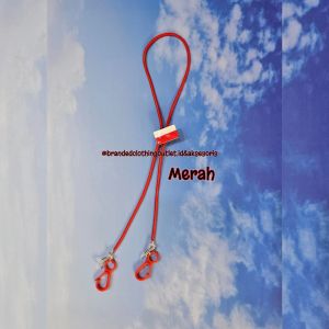 3IN1 STRAP MASKER MERAH PUTIH/  KONEKTOR MASKER MERAH PUTIH / TALI KACAMATA BENDERA MERAH PUTIH / STRAP KACA MATA HUT RI 17 AGUSTUS / TMP7819