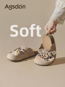 Agsdon | Womens Flat Versatile Comfort Clog Slides Winter