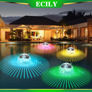 ECILY Solar Water Floating light Pool Floating light Magic Ball light Creative Ball Color light Bathtub Pool Projection light