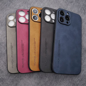 NORVIK Luxury Soft Sheepskin Phone Case: Shockproof Protection Cover & Frosted Lens Design