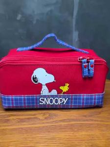 Nhật Bản dễ thương hoạt hình mới Snoopy công suất lớn xách tay Túi đựng mỹ phẩm đa chức năng du lịch Túi lưu trữ