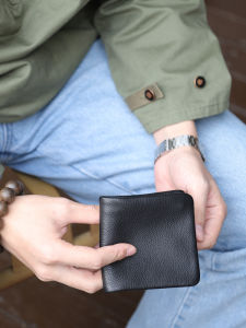 WANYE | Mens Compact Wallet Leather Card Holder