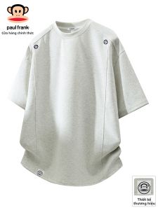 Paul Frank | Áo Thun Dáng Rộng Màu Đơn Phong Cách Deconstructed