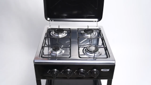 4 Burner Gas Stove Portable Outdoor Stove with Removable Storage Stand Heavy Duty Stainless Steel Propane Gas Cooker with Wind Blocking Cover for Camping Picnic Home RV Cooking