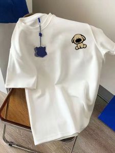 Loose Fit Mens Cotton T-Shirt Short Sleeve Printed Youth Fashion Summer Top Cool Sensation UV Protection Thin round Neck Tee