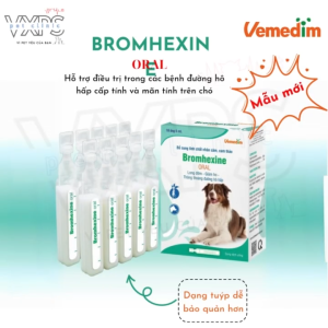 Long Đờm Bromhexine Oral 10 Ống – Chăm Sóc Hô Hấp Cho Chó Tiện Lợi Từng Lần Dùng