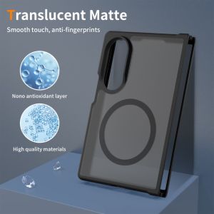 Magnetic for Samsung Galaxy Z Fold 8 Case [Fit for Mag-Safe ] Translucent Matte Hard Rugged Shockproof Protective Phone Case for Z Fold 8 Ultra CaseZ Fold 7 CaseZ Fold 6 Case
