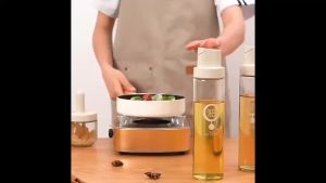 500ml Household Kitchen Glass Seasoning Spoon Bottle Oil Pot Oil Bottle Oil Dispenser Condiment Jar Container Spice Jar