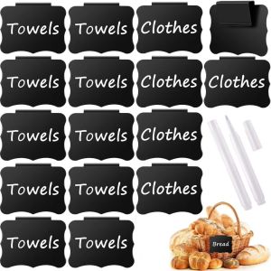 5PCS Labels Holder Smooth Writing Wipeable Basket Bin Price Tag Clip On Removable Basket Labels Home Supplies