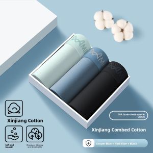 miiow | Mens Cotton Underwear Breathable Boxer Shorts Antibacterial Comfortable Mid Waist Briefs For Youth In Various Sizes And Colors