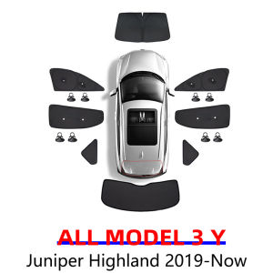 For Tesla Model 3 Y Juniper Highland 2020-2025 2026 Side Window with Suction Cups Front Rear Windshield Privacy Sun Shade Cover