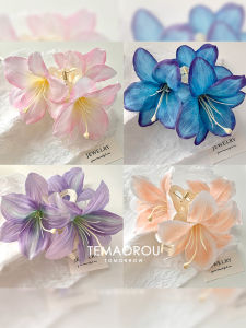 กิ๊บติดผมดอกไม้ลิลลี่ขนาดใหญ่สำหรับผู้หญิง สไตล์เกาหลี แฟชั่นใหม่ 2025 ที่คาดผมแบบใหม่ กิ๊บติดผมดอกไม้สีสดใส