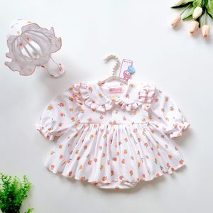 Body Cotton Hoạ Tiết Quả Cam Cho Bé Gái 3 Đến 12kg [A447]