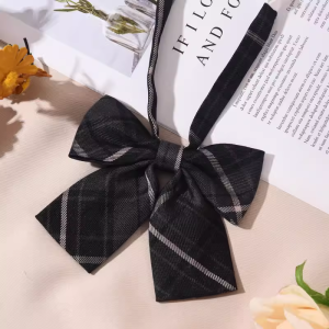 Black Cross Bow Tie for Womens School Uniform