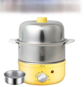 Stainless Steel 304 Double Layer Home Use Steamer Egg Cooker Timer Automatic Switch off Multi Function Kitchen Appliance