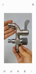 Vòi nước 2 đầu ra độc lập chia cho máy giặt bằng inox 304 cao cấp