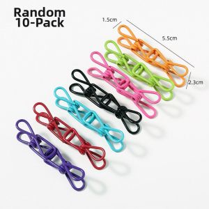 Elastic and Clips Portable Clothesline